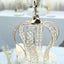 Crystal - Bead Royal Crown Cake Topper Metallic Gold - Dazzling Cake Centerpiece Decor for Luxurious Birthdays Receptions & Romantic Celebrations 14" - Linen Luxes