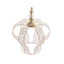 Crystal - Bead Royal Crown Cake Topper Metallic Gold - Dazzling Cake Centerpiece Decor for Luxurious Birthdays Receptions & Romantic Celebrations 14" - Linen Luxes