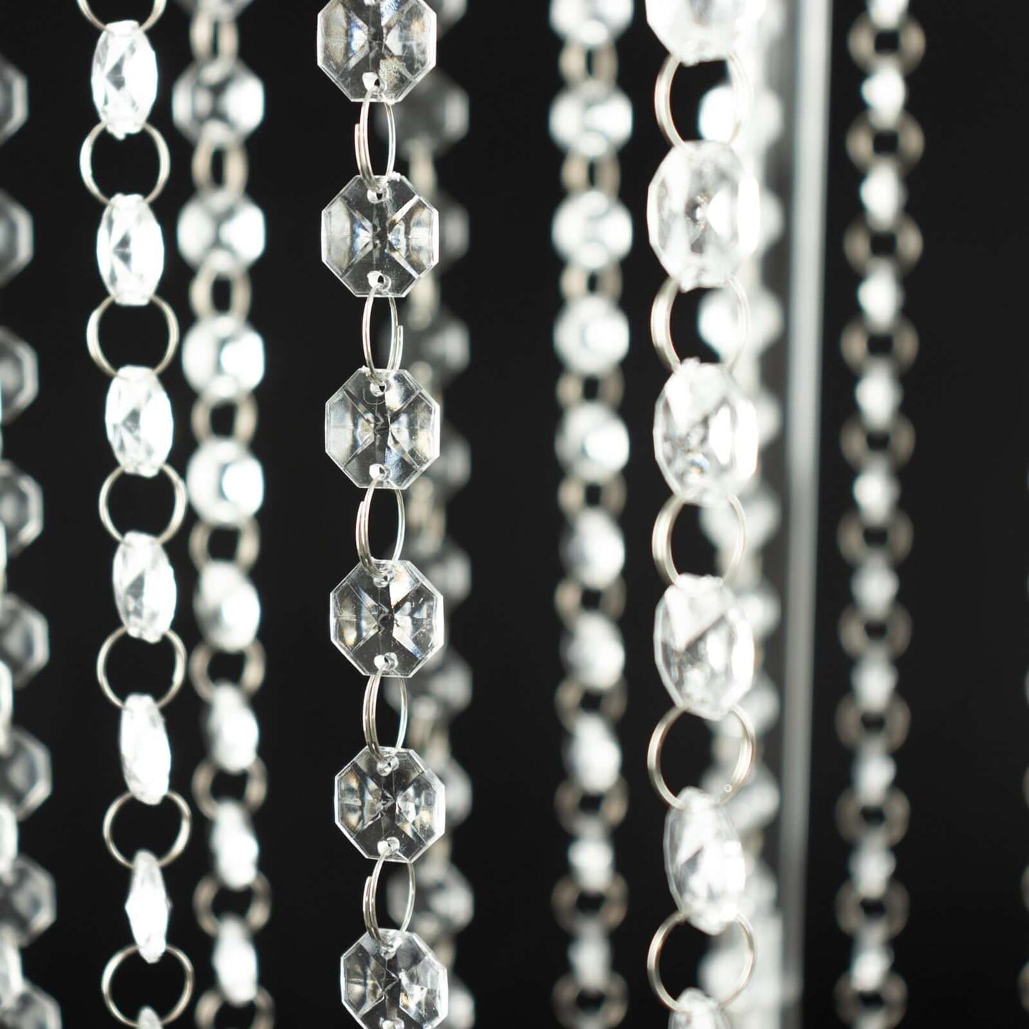 Acrylic Flower Pedestal Vase Pillar Stand with Crystal Beads Clear - Durable Wedding Floor Centerpiece for Large Displays 48"