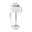 Crystal Beaded Chandelier Metal Candle Holder Gold - Sophisticated Pillar Tealight Stand 12" - Linen Luxes