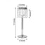 Crystal Beaded Chandelier Metal Candle Holder Silver - Sophisticated Pillar Tealight Stand 12" - Linen Luxes