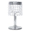 Crystal Beaded Chandelier Metal Candle Holder Silver - Stylish Tealight Stand for Decor 8" - Linen Luxes