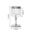 Crystal Beaded Chandelier Metal Candle Holder Silver - Stylish Tealight Stand for Decor 8" - Linen Luxes