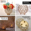 Crystal Beaded Metal Votive Tealight Holder Round Gold - Chic Multipurpose Table Vase for Events 4" - Linen Luxes