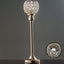 Crystal Votive Pillar Holder Metal 16" Gold - Chic Round Tealight Stand for Events - Linen Luxes