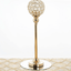 Crystal Votive Pillar Holder Metal 16" Gold - Chic Round Tealight Stand for Events - Linen Luxes