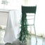 Chiffon Chair Sash with Curly Design Hunter Emerald Green - Stylish Chair Decorations