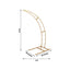 6.5ft Gold Metal Half Crescent Moon Wedding Arbor Frame, Curved Design Arch Flower Balloon Stand