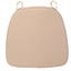Chiavari Chair Cushion with 1.5" Thick Memory Foam and Ties Nude - Stylish Removable Cover for Comfort