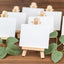 10-Pack Wooden Display Easel Stands DIY Mini Design Natural - Rustic Place Card Table Number Holders 5"
