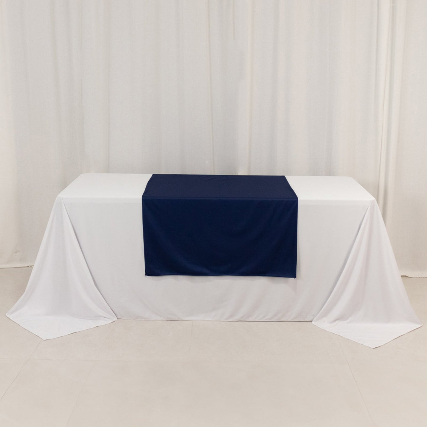 Wide Premium Polyester 36"x72" Table Runner Navy Blue - Sublimation Printable Banner