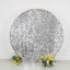 7.5ft Sparkly Silver Big Payette Sequin Wedding Arch Cover for Round Backdrop Stand
