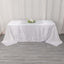 Satin Striped 90"x132" Rectangular Tablecloth White - Seamless Silky Smooth Wedding Decor
