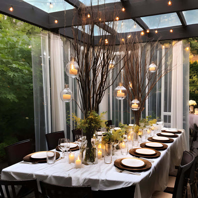 6-Pack Natural Birch Tree Branches 46" Natural - Versatile Extra Long Decorative Dried Willow Twigs Sticks for Vase Centerpiece Wedding Decor