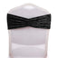5 Pack Premium Crushed Velvet Chair Sashes Black Ruffle Style - Textured Chair Bands for Stunning Event Decor