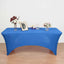 Stretch Spandex 96"x30" Rectangle Table Cover Royal Blue with Curved Open Back Design Tailored Professional Look
