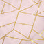 Polyester 54"x54" Square Tablecloth Blush with Gold Foil Geometric Pattern - Wrinkle-Resistant & Durable Table Cover