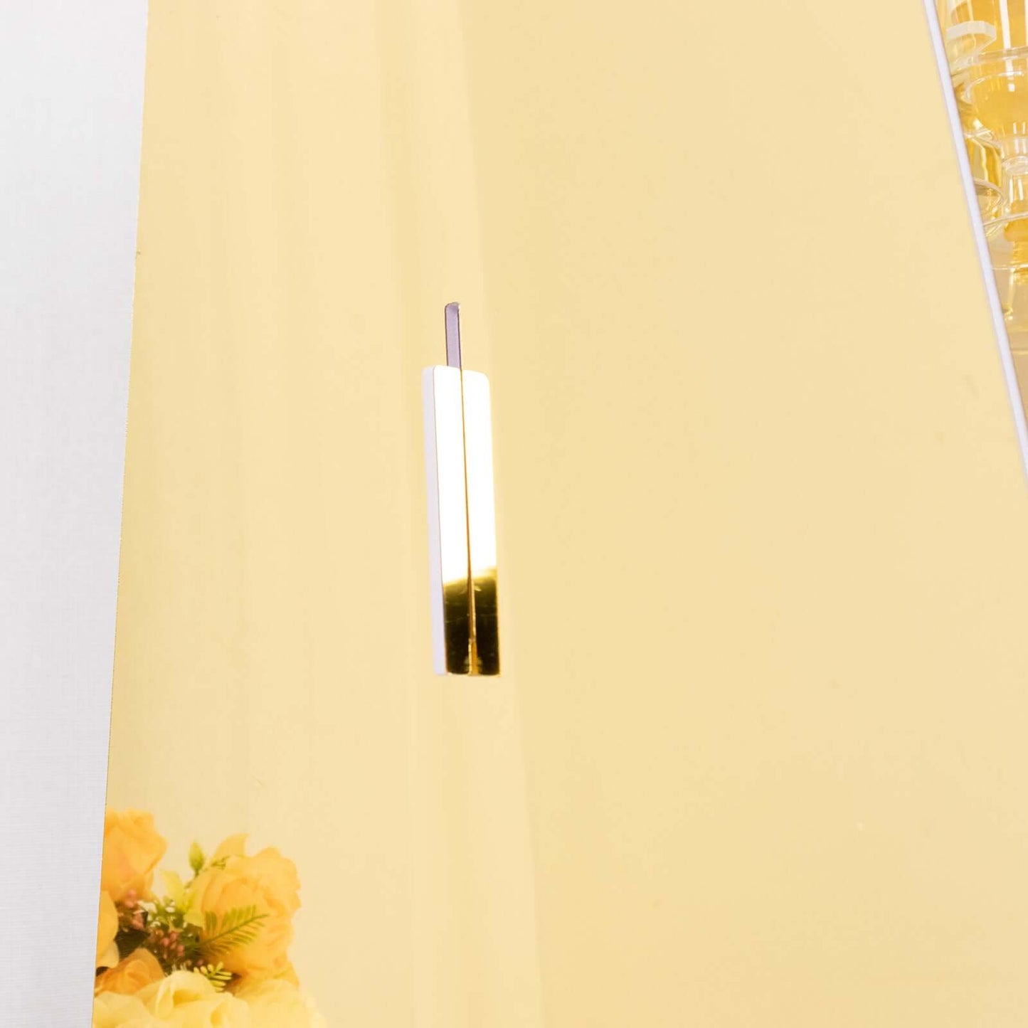 2-Tier Champagne Glass Holder Display Stand Table Top in Gold Mirror Finish - Modern Stemware Rack Cocktail Drink Holder with 18 Hooks for Events & DIY Bars 25"