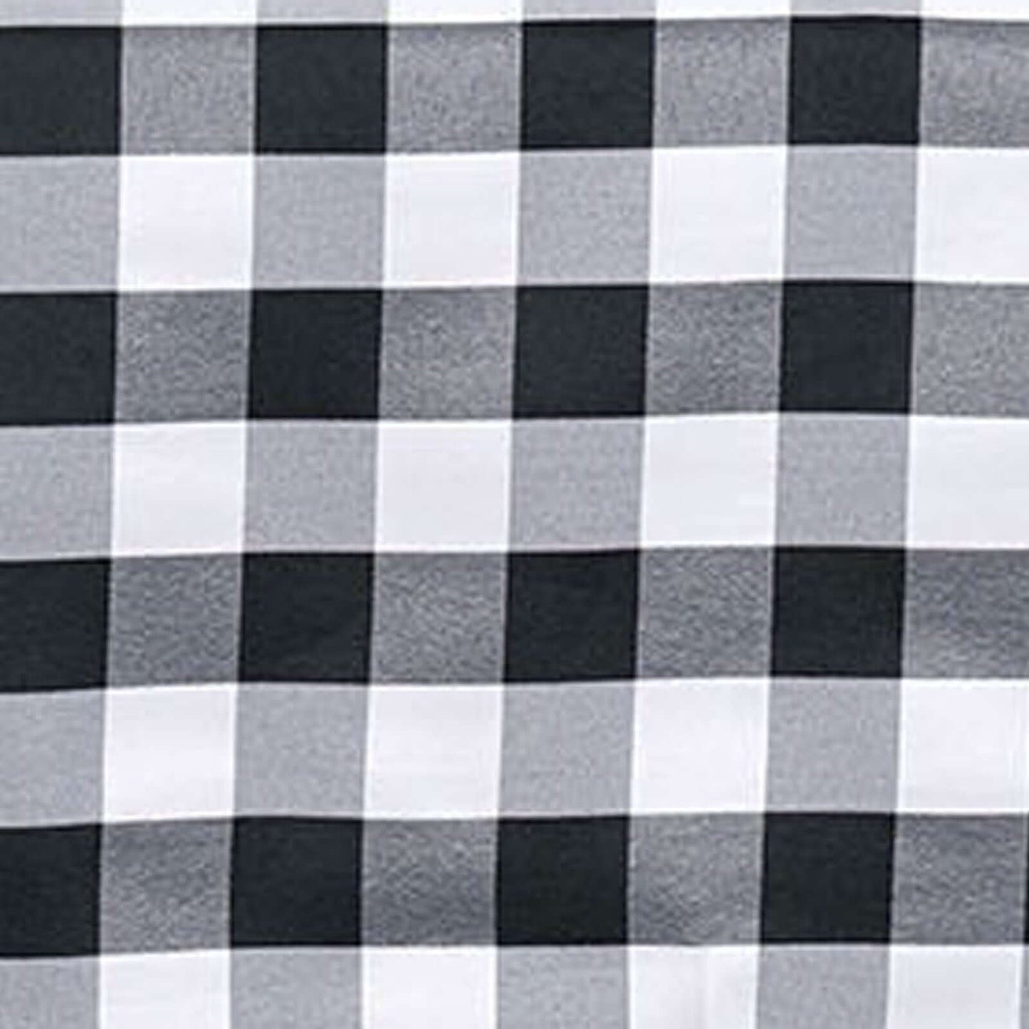 Polyester 54"x54" Table Overlay Square Tablecloth White/Black - Checkered Buffalo Plaid Design for Casual Table Settings