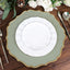 6-Pack Acrylic Round Charger Plates 13" in Dusty Sage Green with Gold Scalloped Rim, Decorative Dinner Party Plastic Charger Tableware