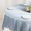 Satin 90"x90" Table Overlay Square Tablecloth Dusty Blue - Smooth Finish Table Topper