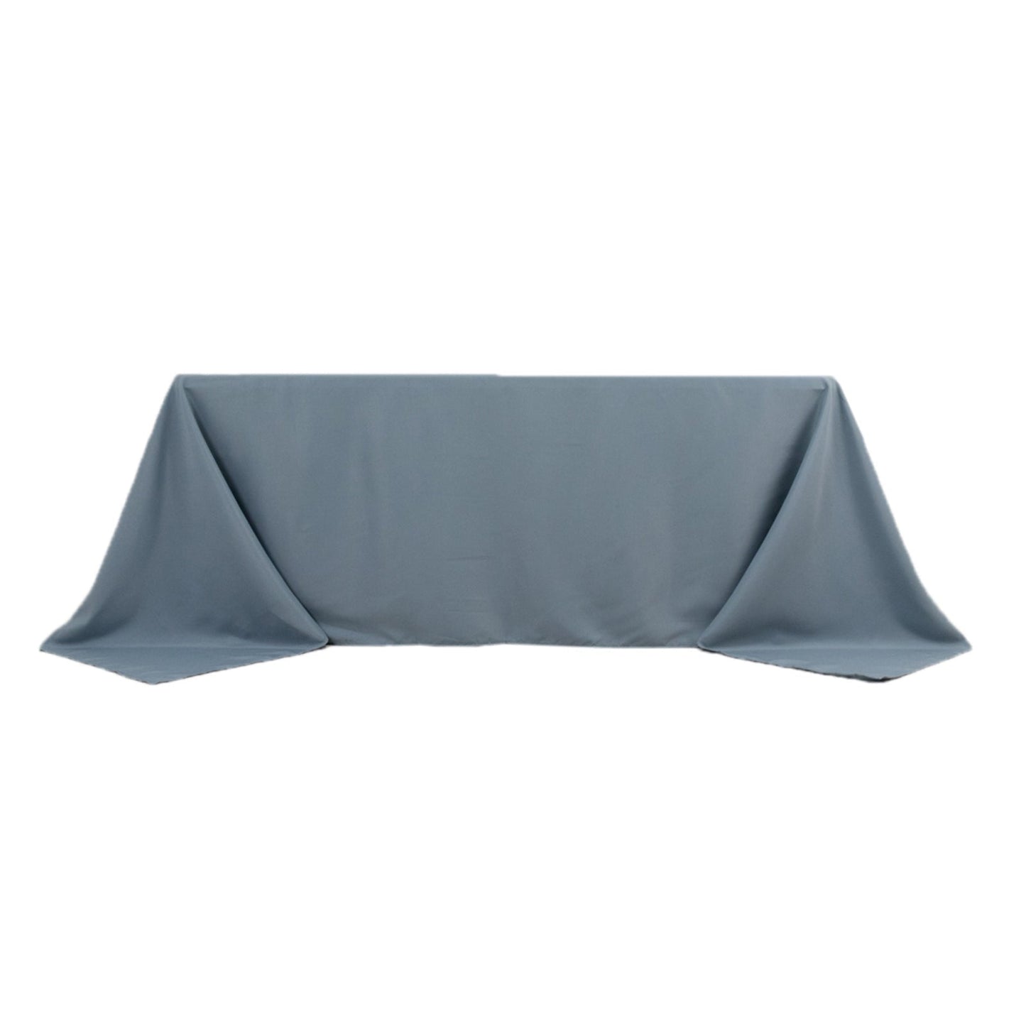 Premium Polyester 90"x132" Rectangle Tablecloth Dusty Blue - Seamless 220GSM Stain-Resistant Table Cover