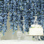 42" Silk Hanging Wisteria Flower Garland Vines in Dusty Blue, Elaborated 5 Full Strands in 1 Bush