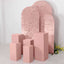 Set of 5 Dusty Rose Spandex Rectangle Pedestal Stand Covers, Stretchable Pillar Prop Covers - 160 GSM