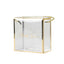 25 Pack Gold Trimmed Clear PVC Gift Boxes with Rope Handles and Thank You Print, Transparent Portable Candy Favor Boxes - 5.5"x5.5"