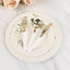25-Pack Paper 8" Round Dessert Plates in White with Sage Green Floral Print & Lined Rim