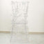 Organza Chiavari Chair Slipcover with Floral Sequin Embroidery White - Stylish Lace Chair Back Cover for Weddings