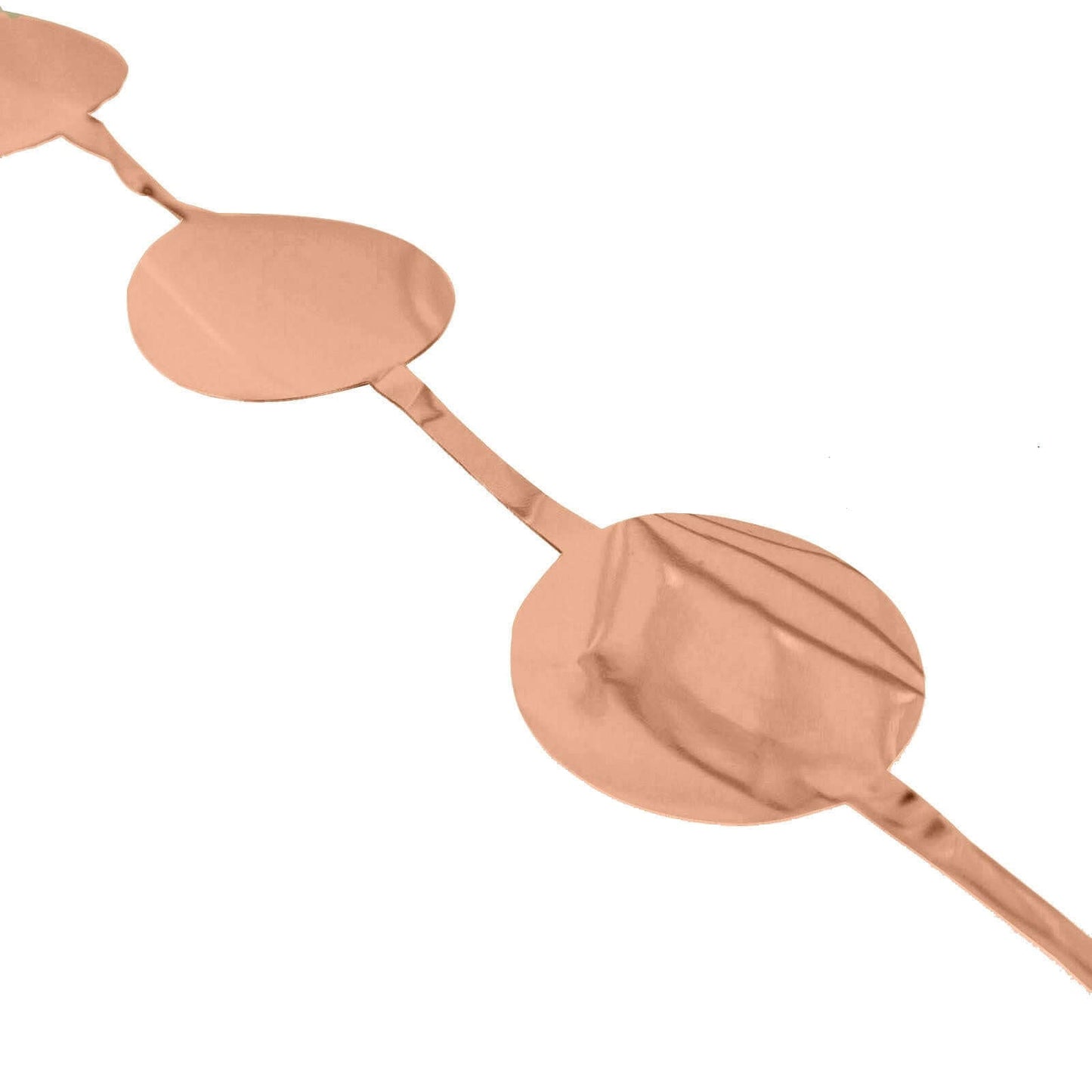 Rose Gold Round Chain Foil Fringe Curtain Party Backdrop, Metallic Rose Gold Tinsel Streamer Party Decor - Door Window Foil Curtain - 3ftx6.5ft