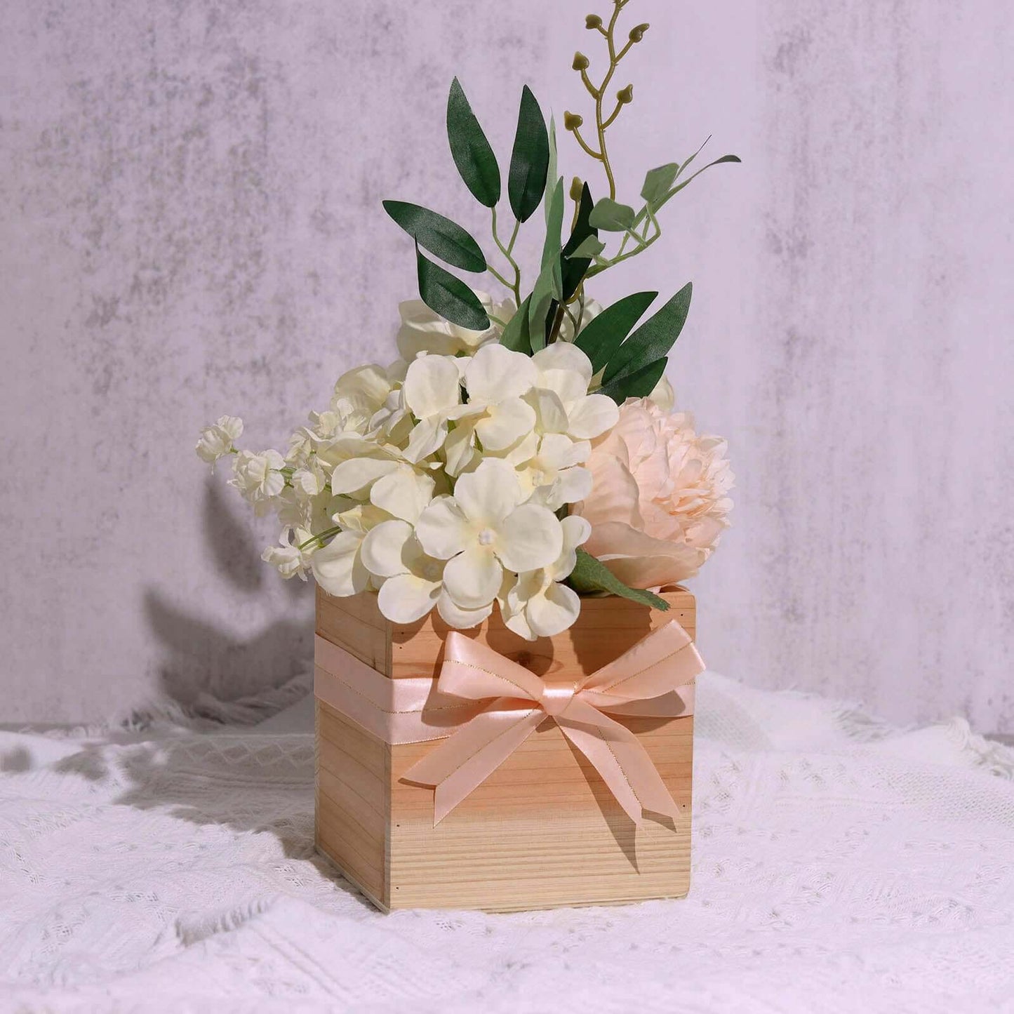 50 PCs 10" Blush Pre Tied Ribbon Bows, Satin Ribbon With Gold Foil Lining For Gift Basket and Party Favors Decor