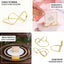 10-Pack Metal Card Holder Stands Infinity Design Gold - Table Number Stands and Wedding Place Card Menu Clips 3"