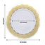 10-Pack Plastic 10" Round Dinner Plates in White with Gold Lace Rim - Disposable Party Plates for Classy Events & Banquets