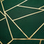 5 Pack Polyester 20"x20" Napkins Hunter Emerald Green with Gold Geometric Foil Pattern - Modern Reusable Dinner Napkins