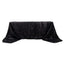 Polyester 90"x156" Rectangle Tablecloth Black Metallic Fringe Shag Tinsel Table Cover