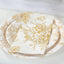 50-Pack Paper Dinner Napkins White with Gold French Toile Floral Pattern 2-Ply - Stylish Disposable Napkins for Events