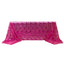 Mesh 90"x156" Rectangle Tablecloth Fuchsia/Silver - Wave Sequin Embroidered Table Cover