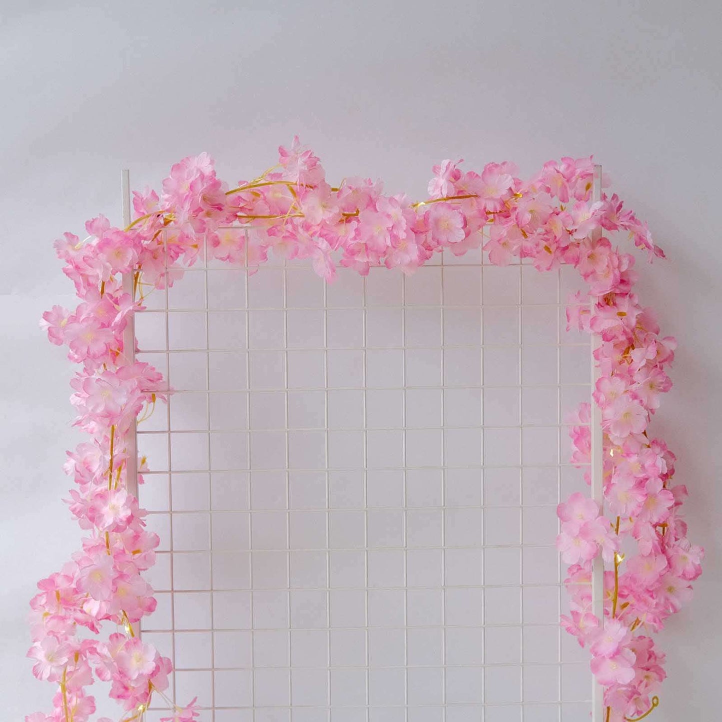 20 LED Garland Fairy String Lights Cherry Blossom Design Pink Warm White - Battery Operated Party DÃ©cor 6ft