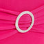 Stretch Spandex Chair Cover Fuchsia for Folding Chairs - Secure Fit Slipcover with Silver Rhinestone Buckled Sash Band