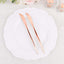 24-Pack Plastic Knives Glossy Rose Gold - Premium Heavy Duty Disposable Flatware Cutlery 8"
