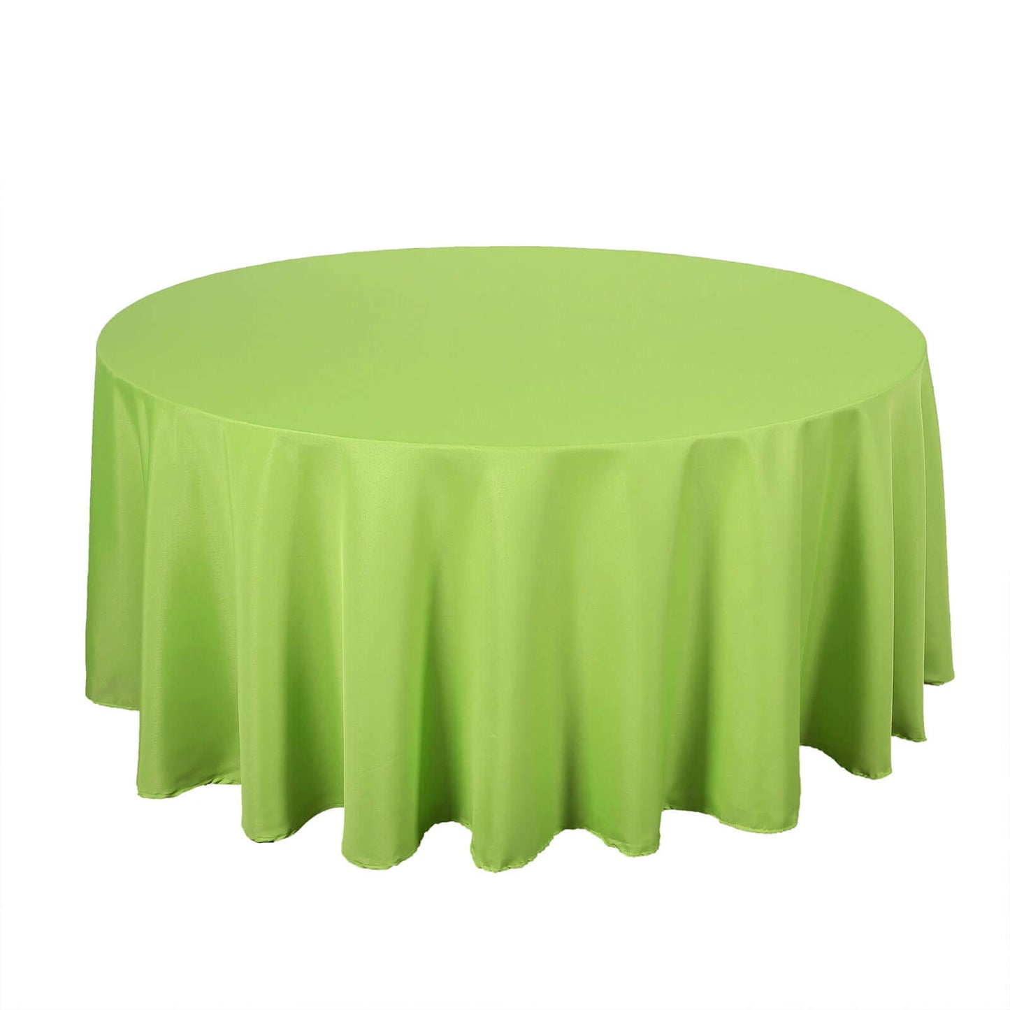 Polyester 120" Round Tablecloth Apple Green - Seamless Wrinkle-Resistant Table Cover