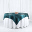 Satin 72"x72" Table Overlay Square Tablecloth Peacock Teal - Smooth Finish Table Cover