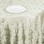 Premium Crushed Velvet 120" Round Tablecloth Sage Green - Reusable Soft & Stylish Seamless Table Cover