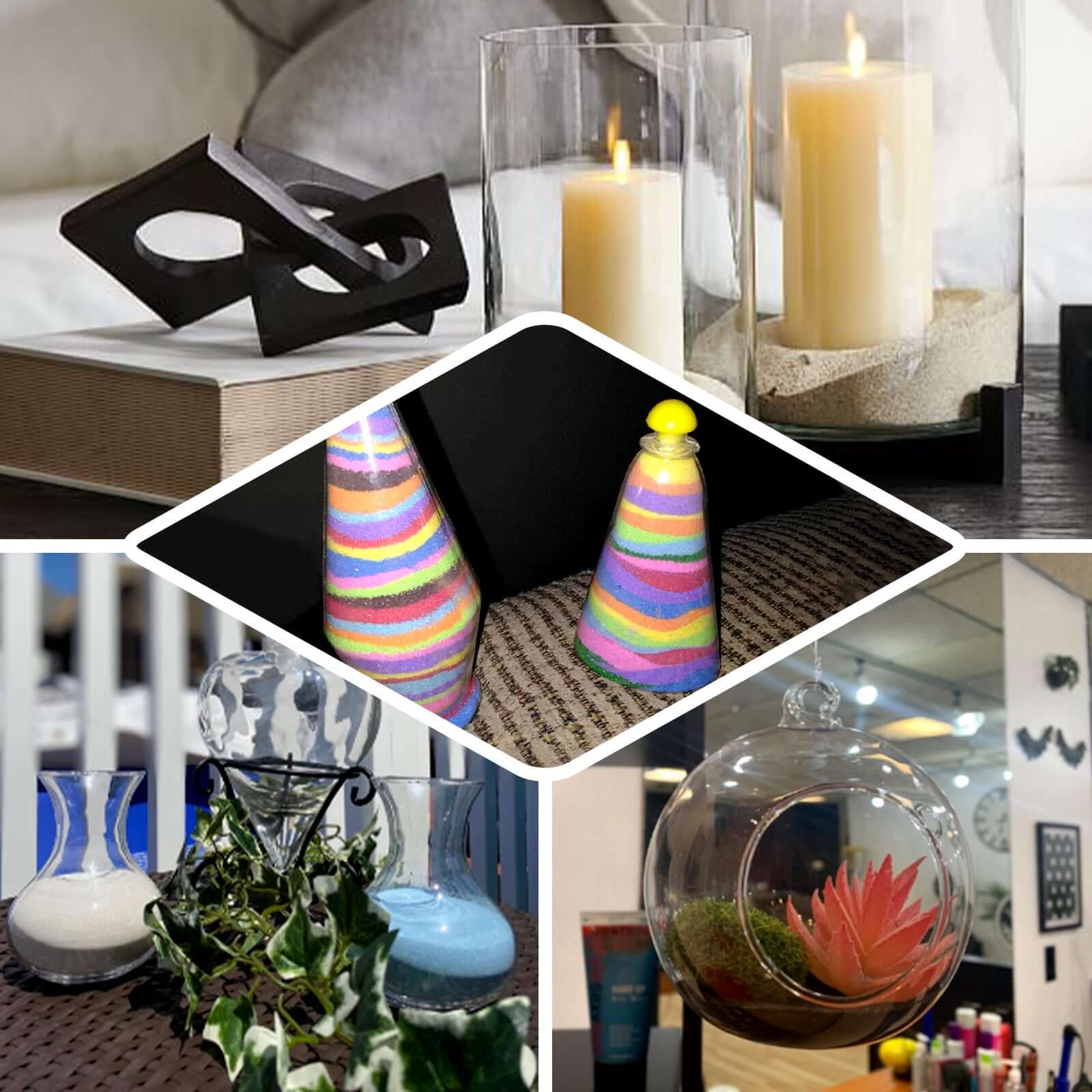 Decorative Sand Vase Filler Lemon Yellow - Perfect for DIY Crafts and Floral Centerpieces 1 Pound - Linen Luxes