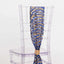 5 Pack Chair Sashes with Wave Embroidered Sequins Royal Blue/Gold 6"x88"