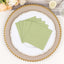 20 Pack Linen-Like Paper 5"x5" Napkins Sage Green - Highly Absorbent Airlaid Napkins