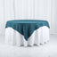 Polyester 70"x70" Table Overlay Square Tablecloth Peacock Teal - Wrinkle-Resistant & Durable Table Cover
