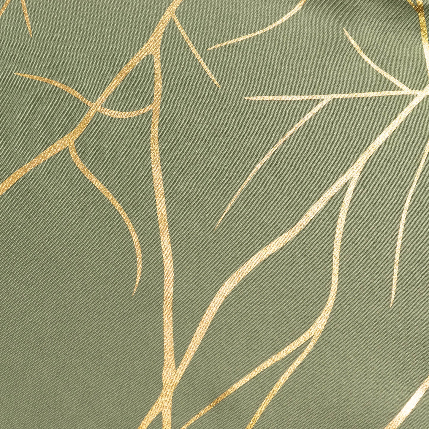 Polyester 54"x54" Table Overlay Square Tablecloth Dusty Sage Green with Gold Foil Tree Branch Pattern - Wrinkle-Resistant & Durable Table Cover